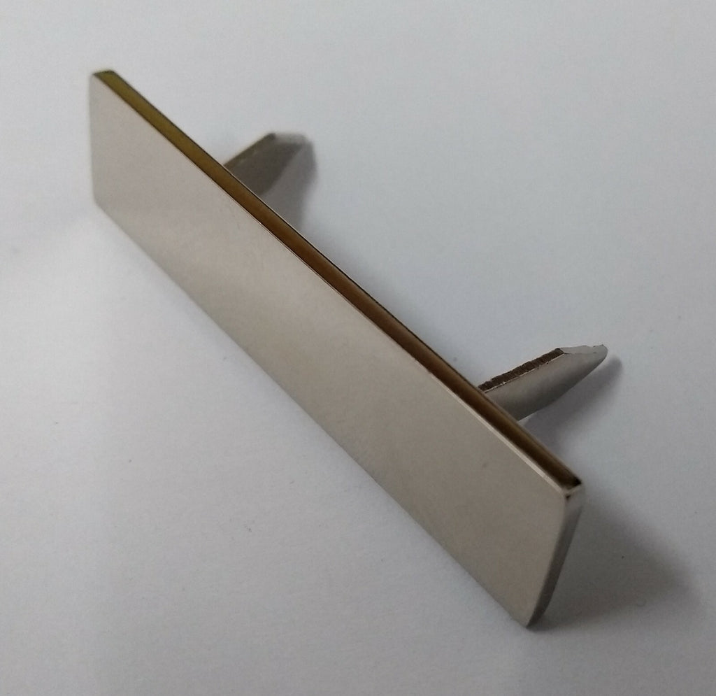 Genuine British Made Chrome Officer Rank Bar With Two Prong Fittings X1