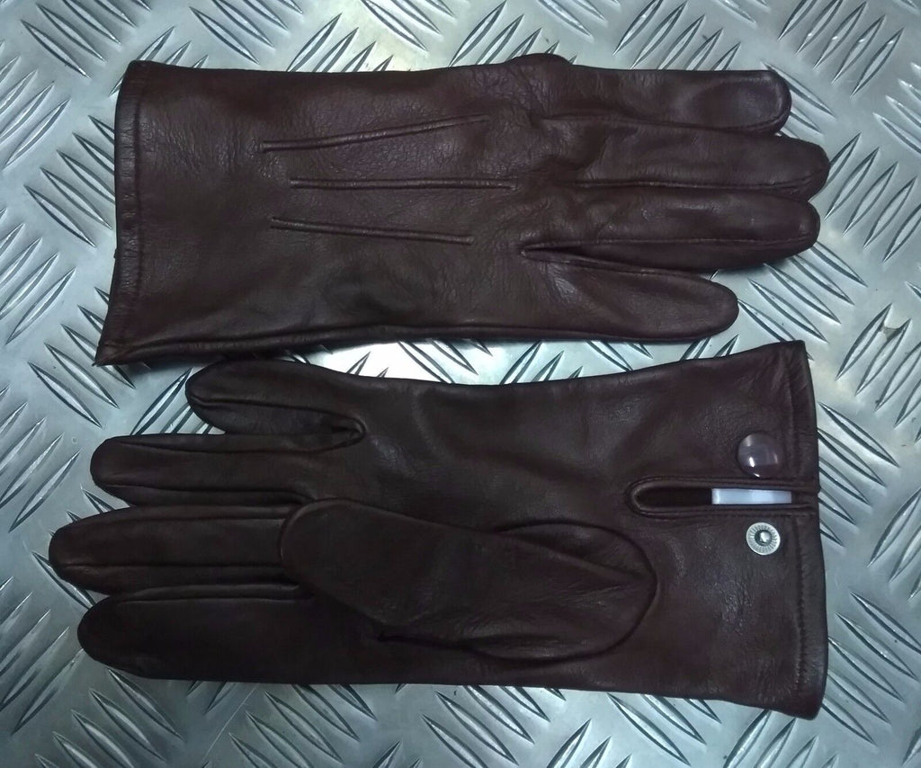 British Woman's Black or Brown Leather 3 Dart Parade Gloves
