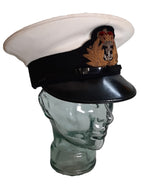 RN Officer's Hat British Naval Insignia Badge Buttons & Chinstrap Old Pattern