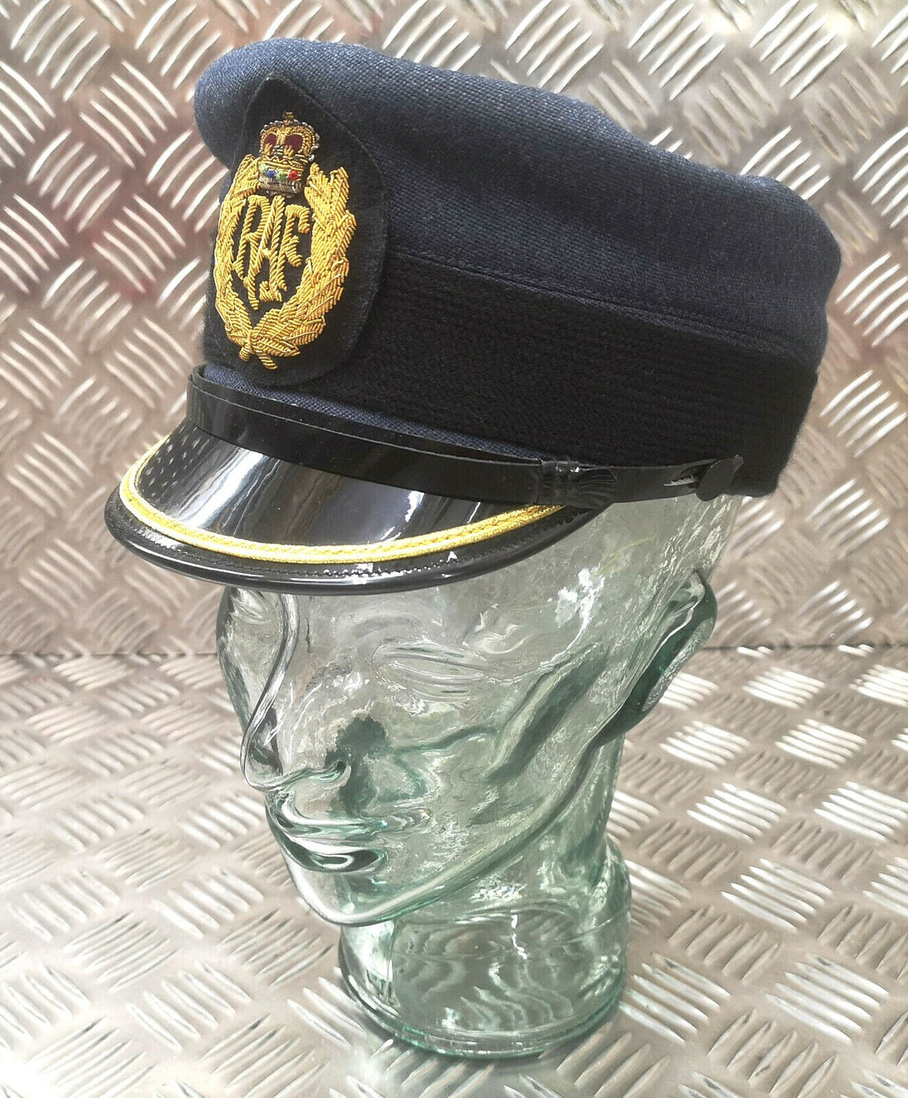 WRAF / RAF No1 Hat Airforce Blue Grey Colour With Badge Female Royal Air Force Size 53cm