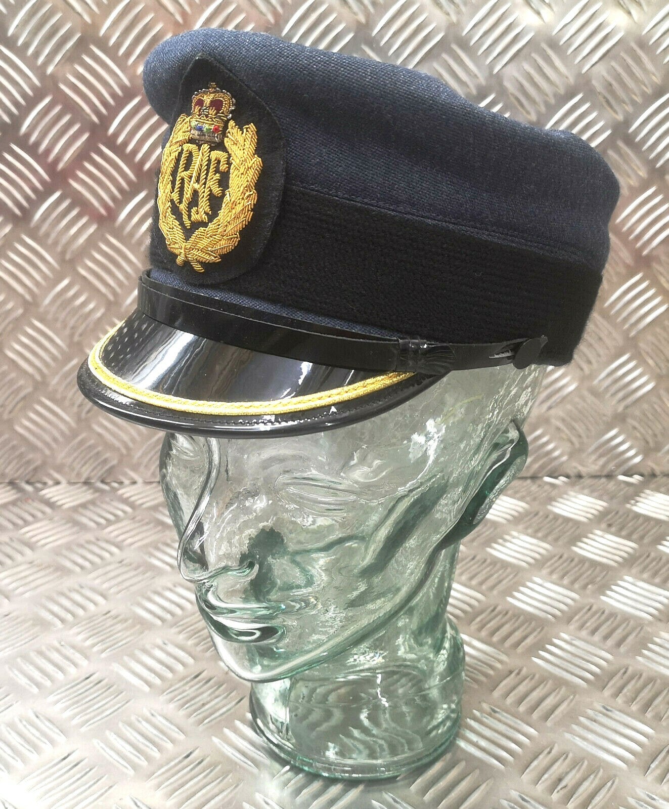 WRAF / RAF No1 Hat Airforce Blue Grey Colour With Badge Female Royal Air Force Size 53cm