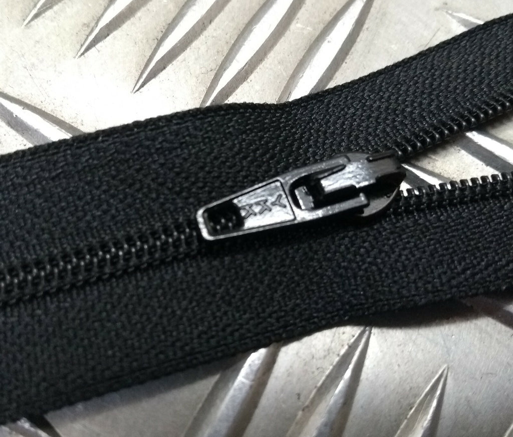 Mil-Spec YKK Zip Zipper Black 25cm Closed End