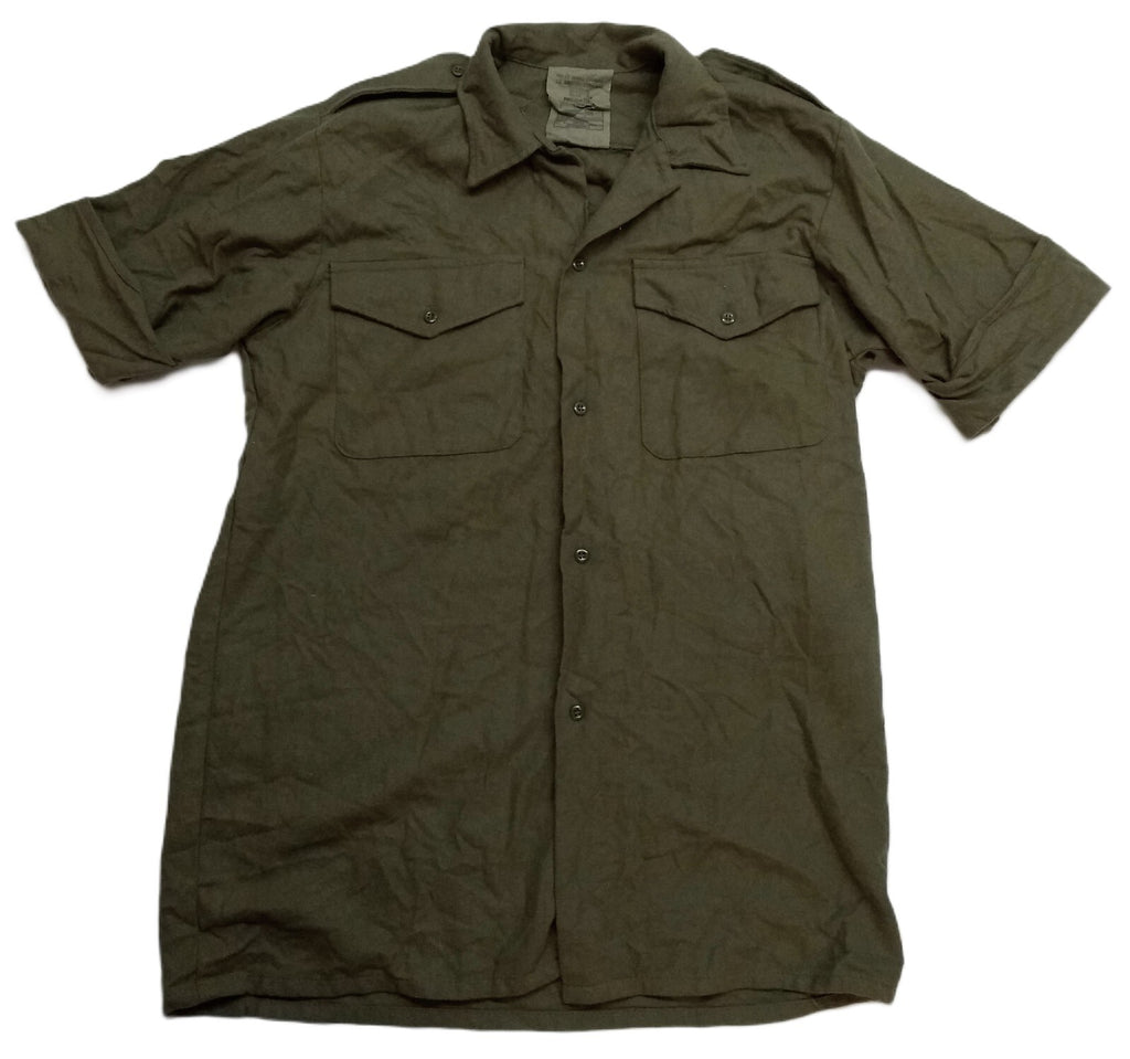 Vintage Combat Army Style Shirt British Dress Pinched Short Sleeve 16.5