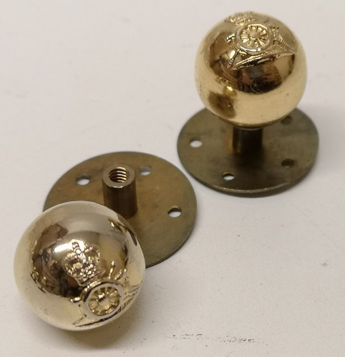 Royal Horse Artillery RHA Screw Base Ball Buttons Gold Coloured 26L