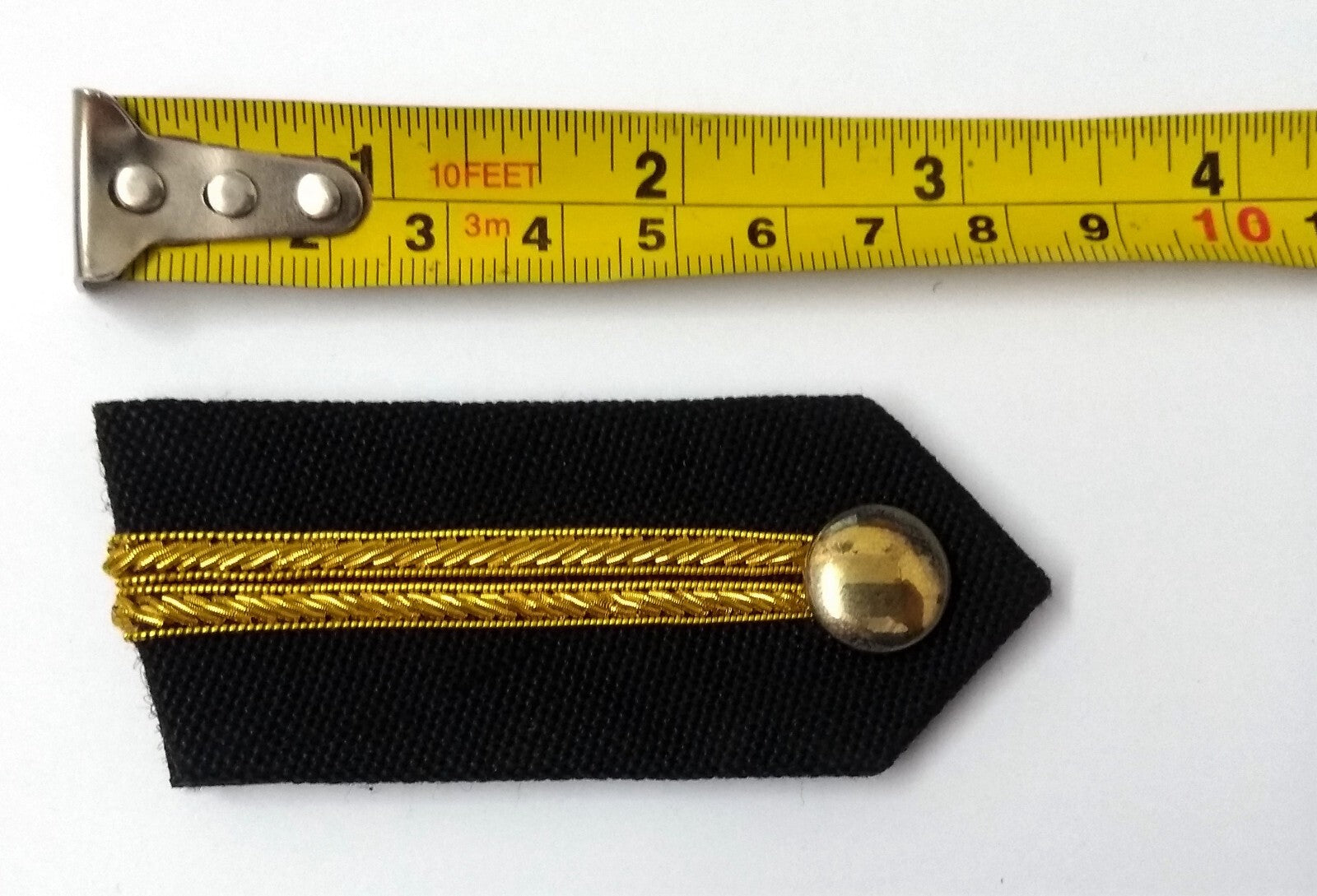 Gorgets Collar Tabs With Gold Braided Detail Plain Small Dome Buttons