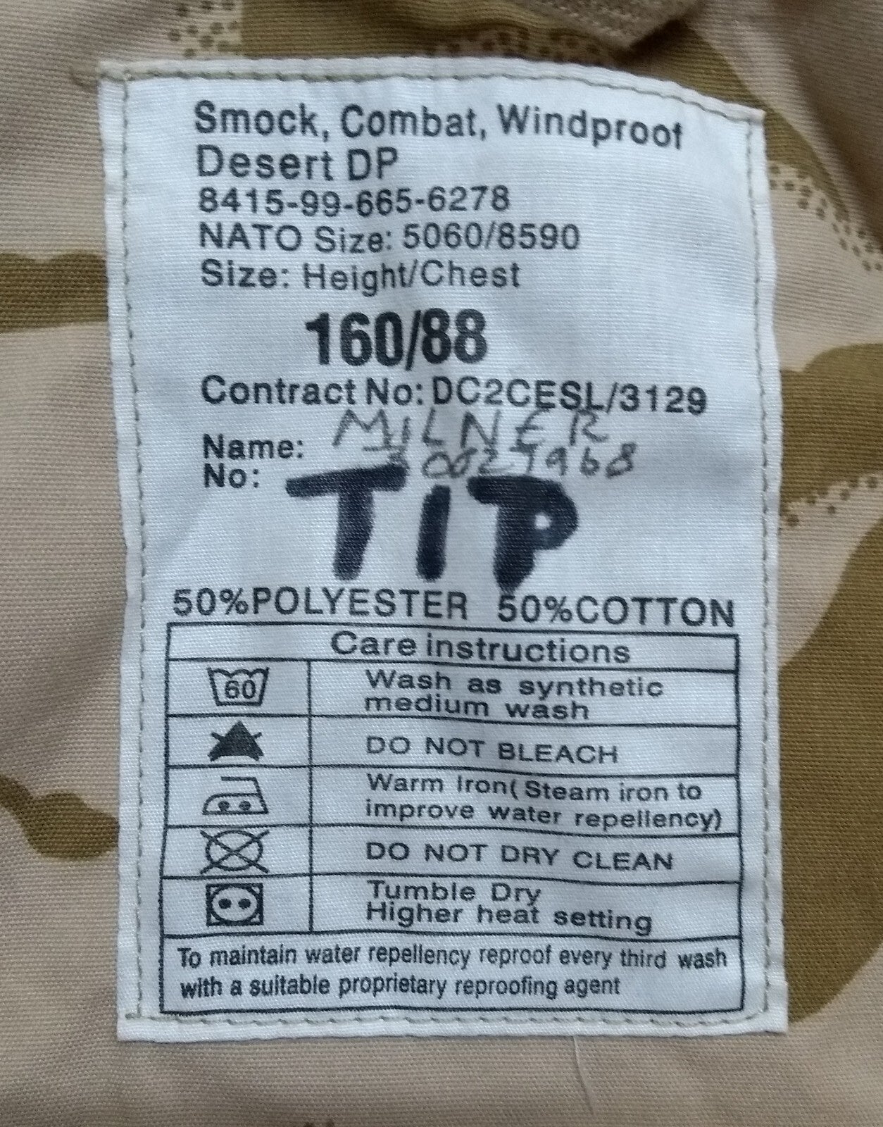 DDP Smock Combat Windproof British Army Desert Rats Combat Clothing