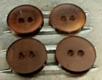 Dress Buttons Bronze Pearlescent 2 Hole Vintage M.o.D Old Stock X4 13mm