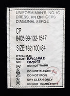 No1C Naval Jacket Diagonal Serge RN Sub Lt Curls 100cm Long