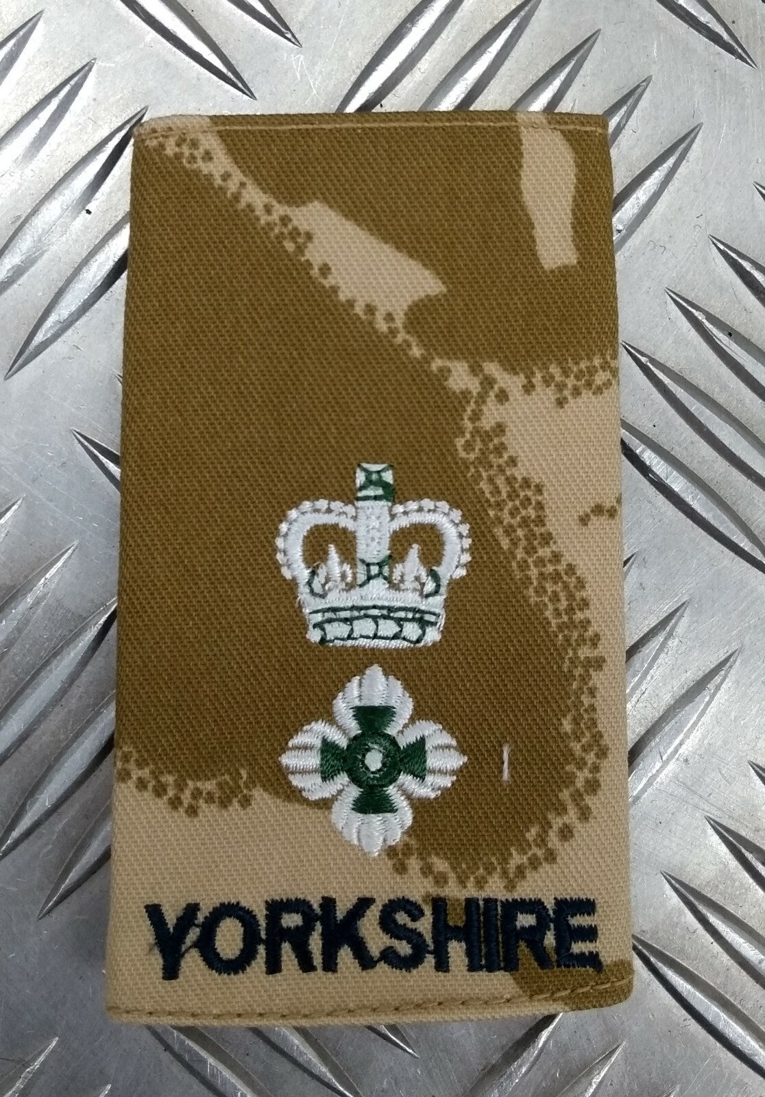 Genuine British Army Desert Camo Yorkshire Rank Slide Various Ranks - NEW