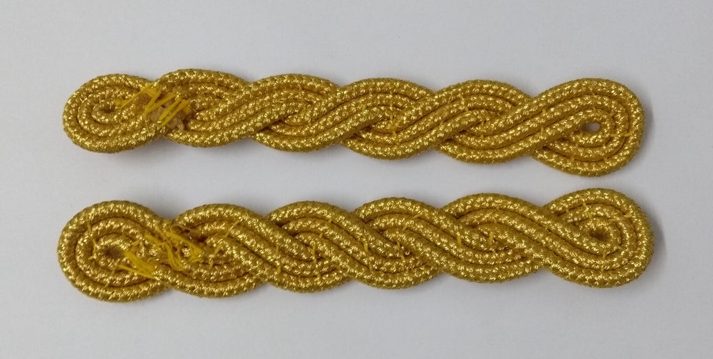 Gold Cords Shoulder British Made Army Issue no Rank Insignia Ceremonial
