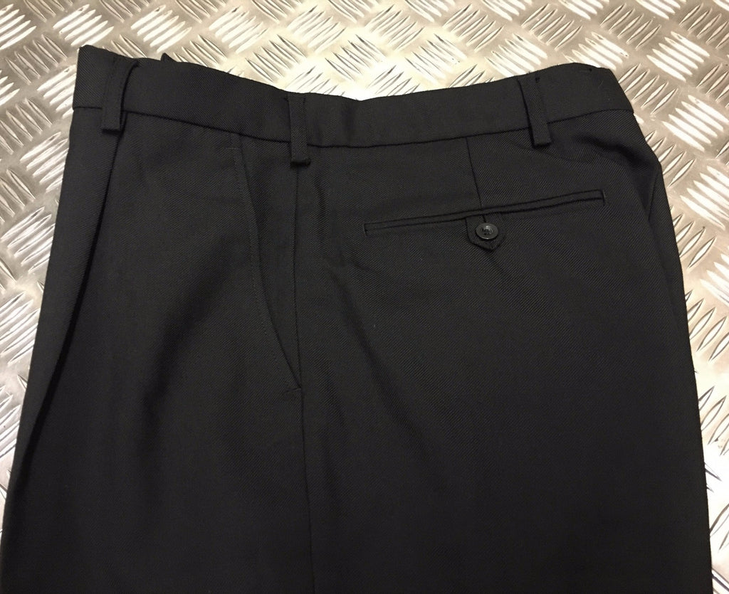 Formal Trousers Black Wool Mix Retro Made in the UK - New