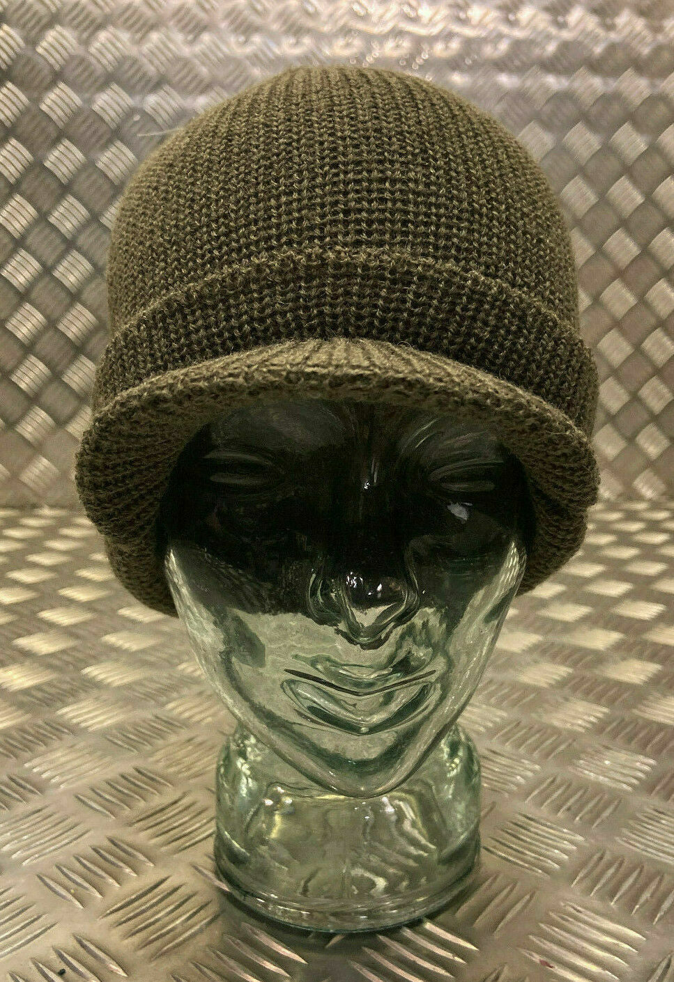 US Black or Olive Peak Radar Hat / Peaked Watch Cap 100% Wool NEW