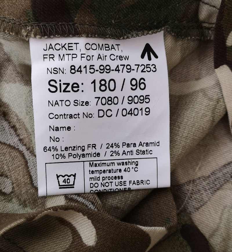 MTP Combat Jacket MultiCam FR Flame Retardant British Forces 180/96cm