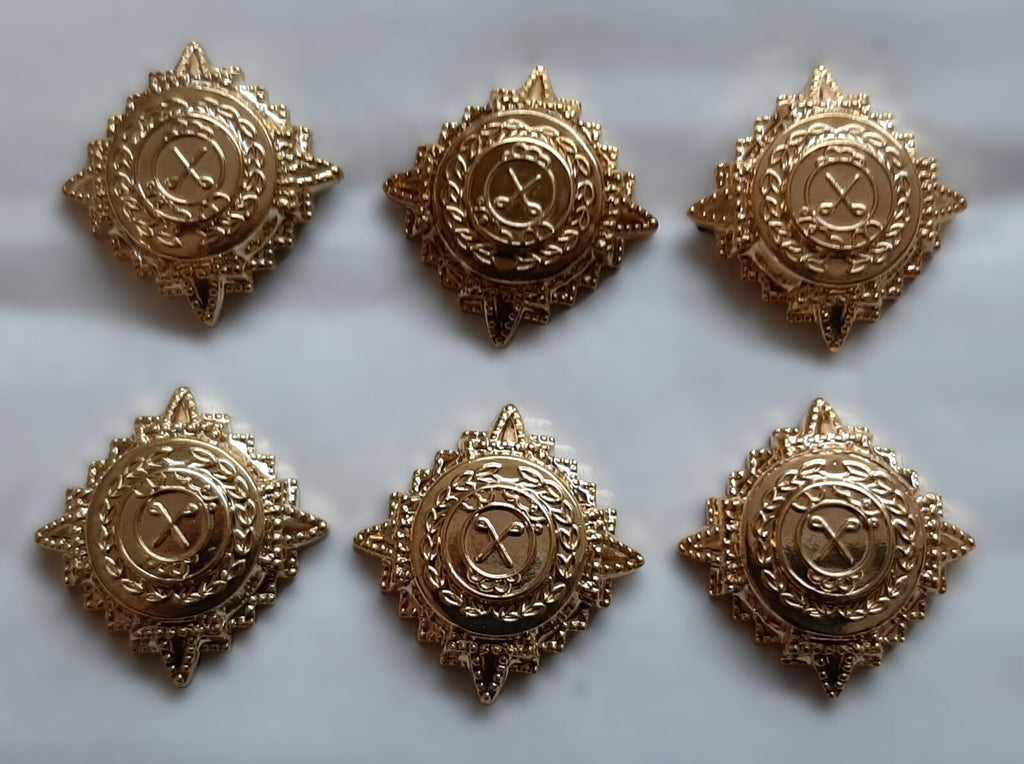Officer's Ranks Stars Small Rank Pips With Prong Fitments X2 X4 or X6