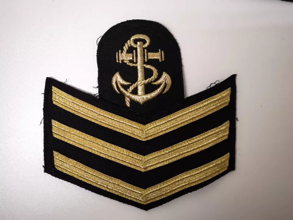 Royal Navy Leading Rate Seaman Patch with Good Conduct Chevrons / Stripes
