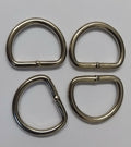 Genuine British Issue 20mm Nickel Plated Metal D Rings X 4 Pieces STD55