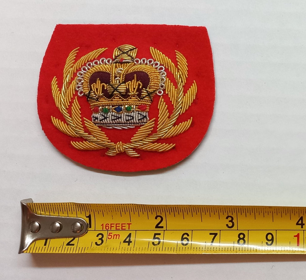 No1 Badge RQMS British Army Embroidered Braided Insignia Arm Patch Scarlet Red
