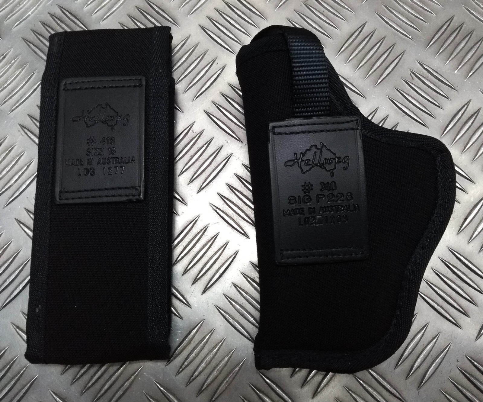 Hellweg Holster Sig P228 & Belt Pouch #418 Size 16 Cordura Heavy Duty Webbing