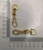 Lanyard Hooks/Clips Swivel Brass Coloured