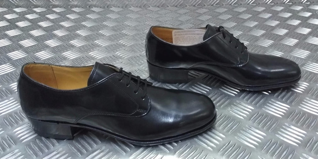 Women's Service Shoes Black Gibson Leather With Leather Soles NEW