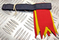 Garter Tabs Vintage Two Tone Yellow & Scarlet 1960s Genuine British NEW