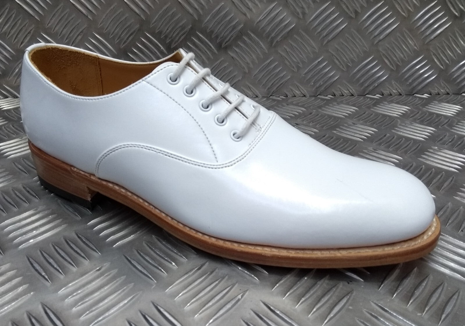Naval Issue Shoes White Leather Parade / Uniform Dress Mens British Royal Navy