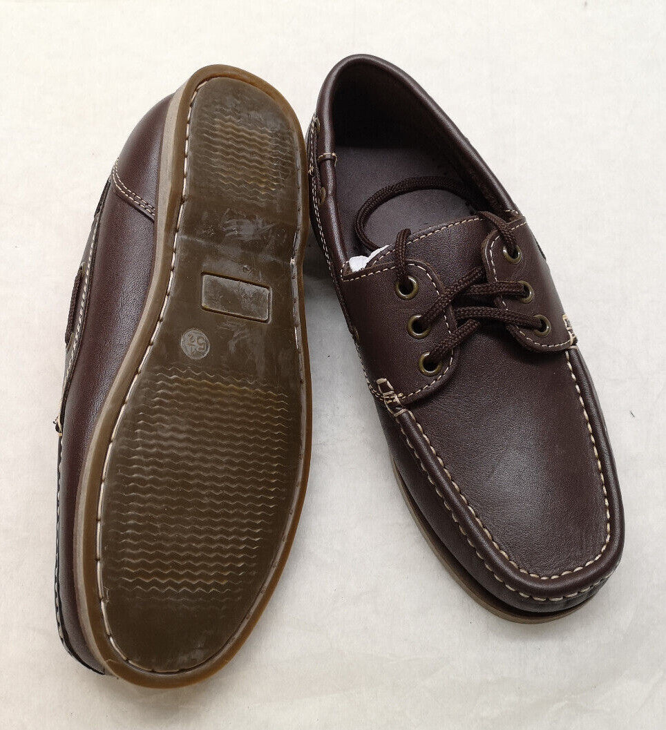 Deck Boat Loafers Shoes Brown Soft Leather Lace Up Genuine British Army - NEW