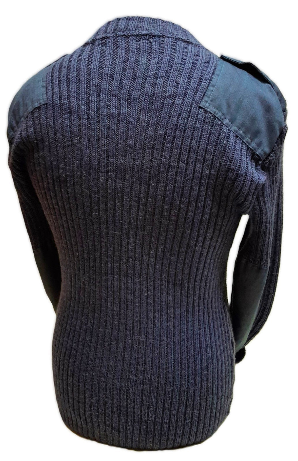 Commando Jumper RAF Royal Air Force Blue Grey Colour Ribbed Pullover No Badges Air Force L