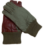 Aircrew Gloves RAF Royal Air Force & British Army 1980s Pattern Leather Palm Cotton Lined NOS