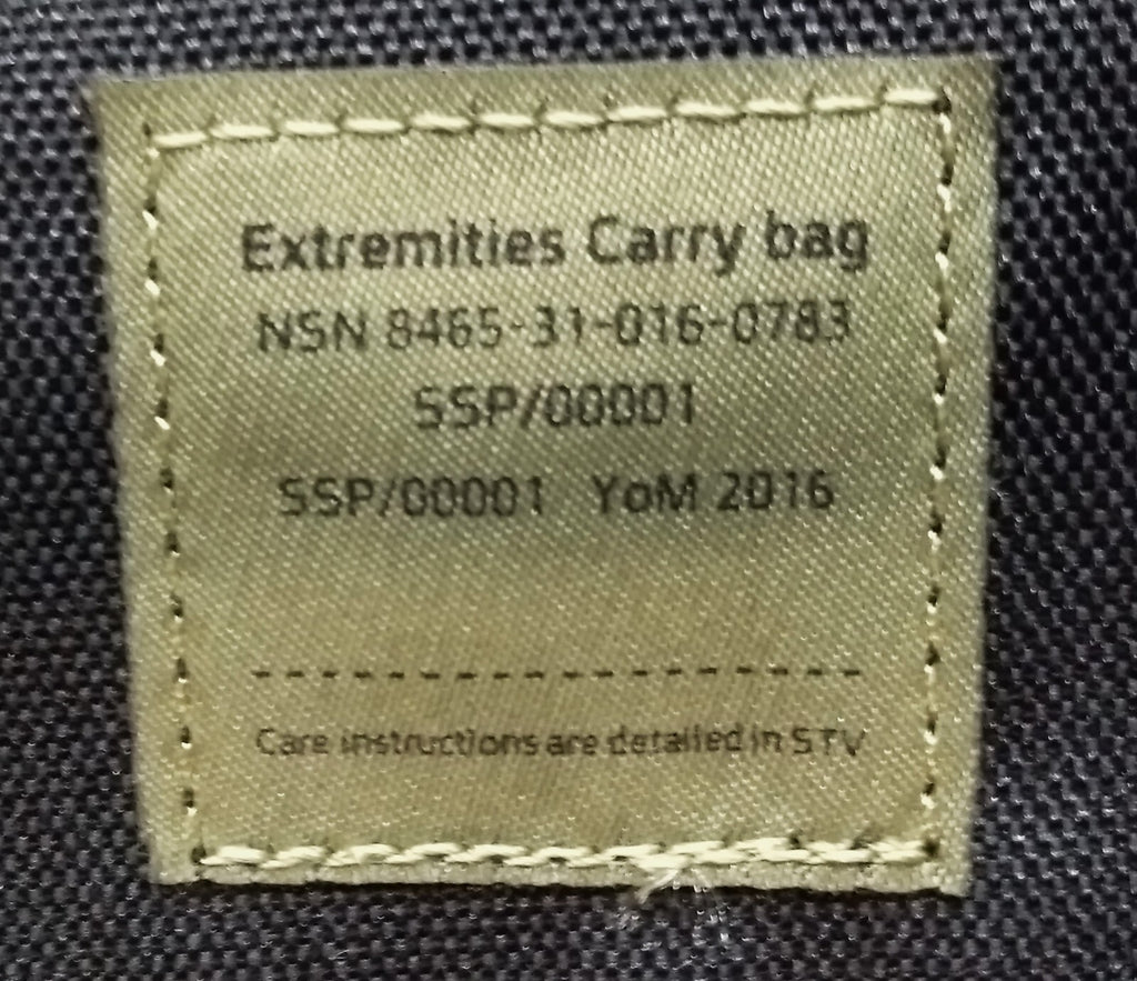 Extremities Carry Bag British Army Surplus Virtus NSN Stock Stealth Black Gen 1