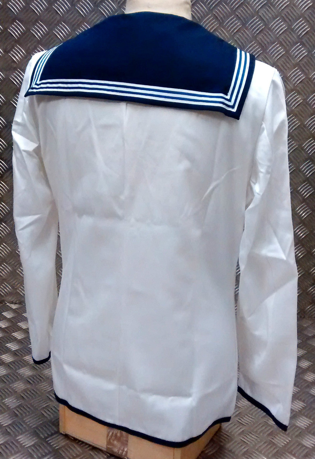 RN Middy Jumper Class 2 C II White British Sailors Uniform Top All Sizes - NEW