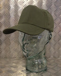 US Olive Green Colour Baseball Hat/Cap With Leather Band- All Sizes- NEW