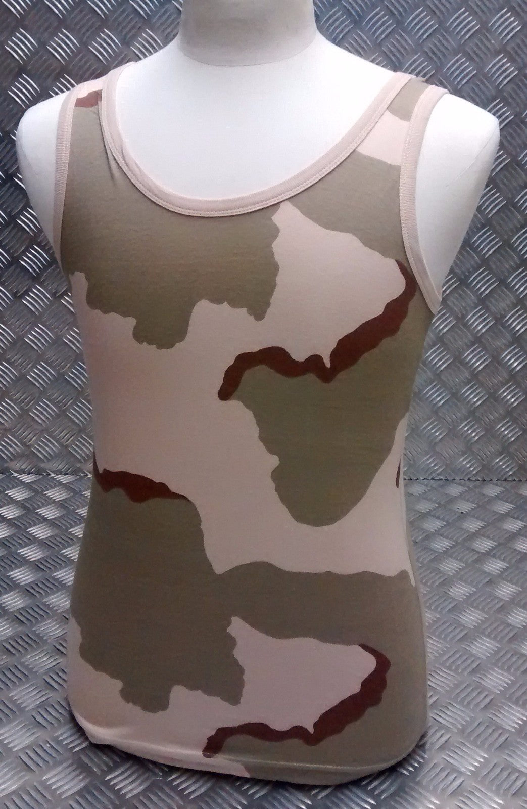100% Cotton US Tri Desert Camo Sleeveless Vest Singlet Tank Top All Sizes