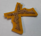 Mess Kit Badge Skill at Arms SASC Yellow British Hand Embroidered Arm Patch