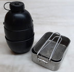 Canteen and Pans British Army Mess Tins and 58 Pattern Water Bottle / Mug
