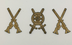 Infantry and Logistics Collar Badges Genuine Swedish