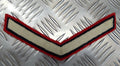 Genuine Vintage British Issue White Chevrons on Red Felt Rank Chevrons