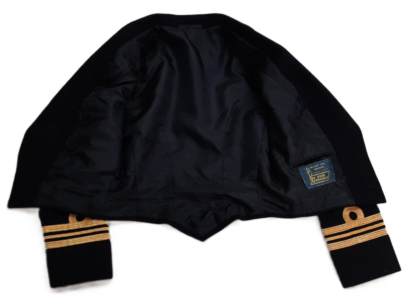 Lt Com Jacket Mess No7 British Naval Ofc with Cuff Curls Buttons 98cm