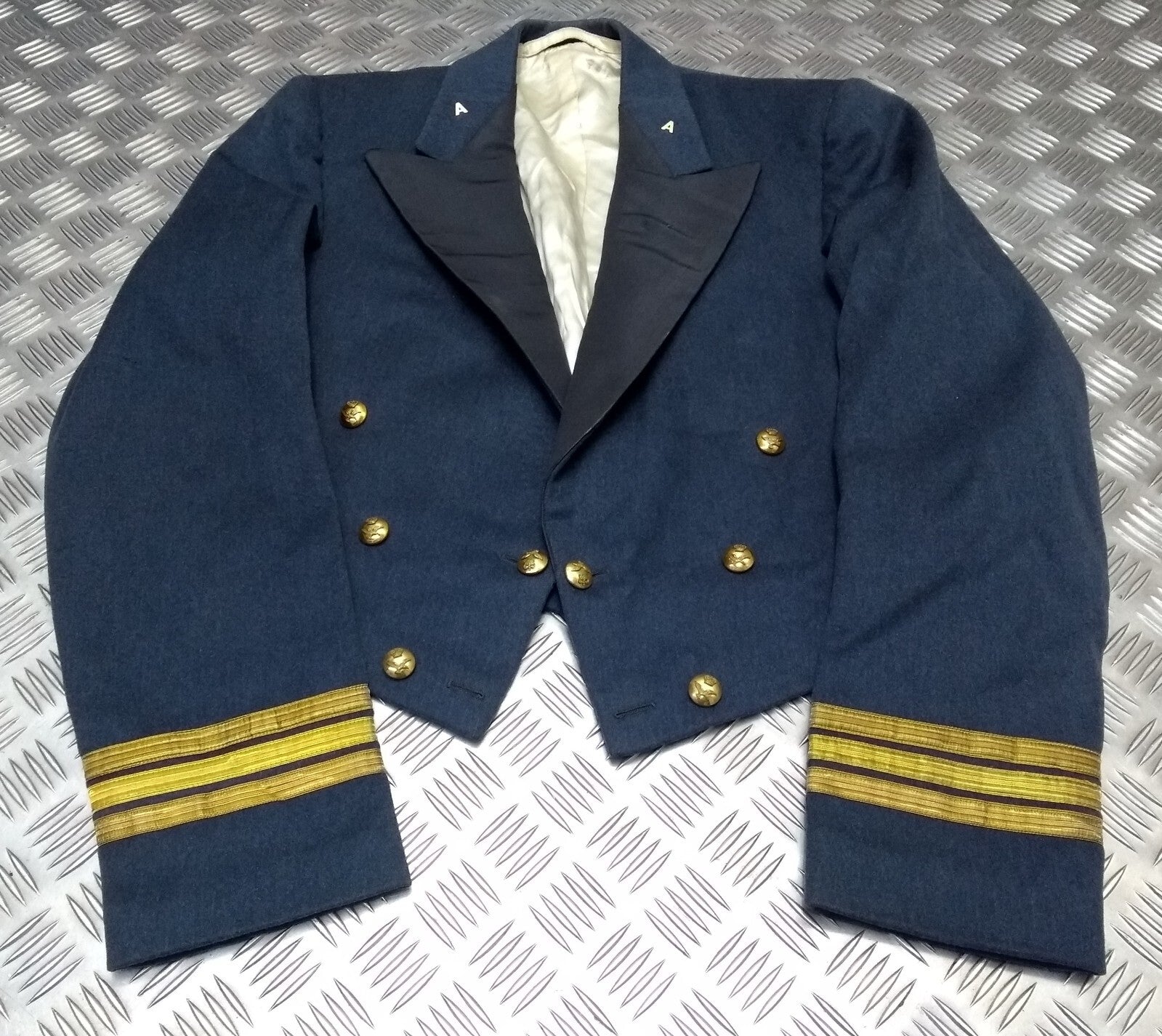 RAF Royal Air Force Vintage Mess Jacket OFC with Braided Cuffs Airforce Blue Grey Colour