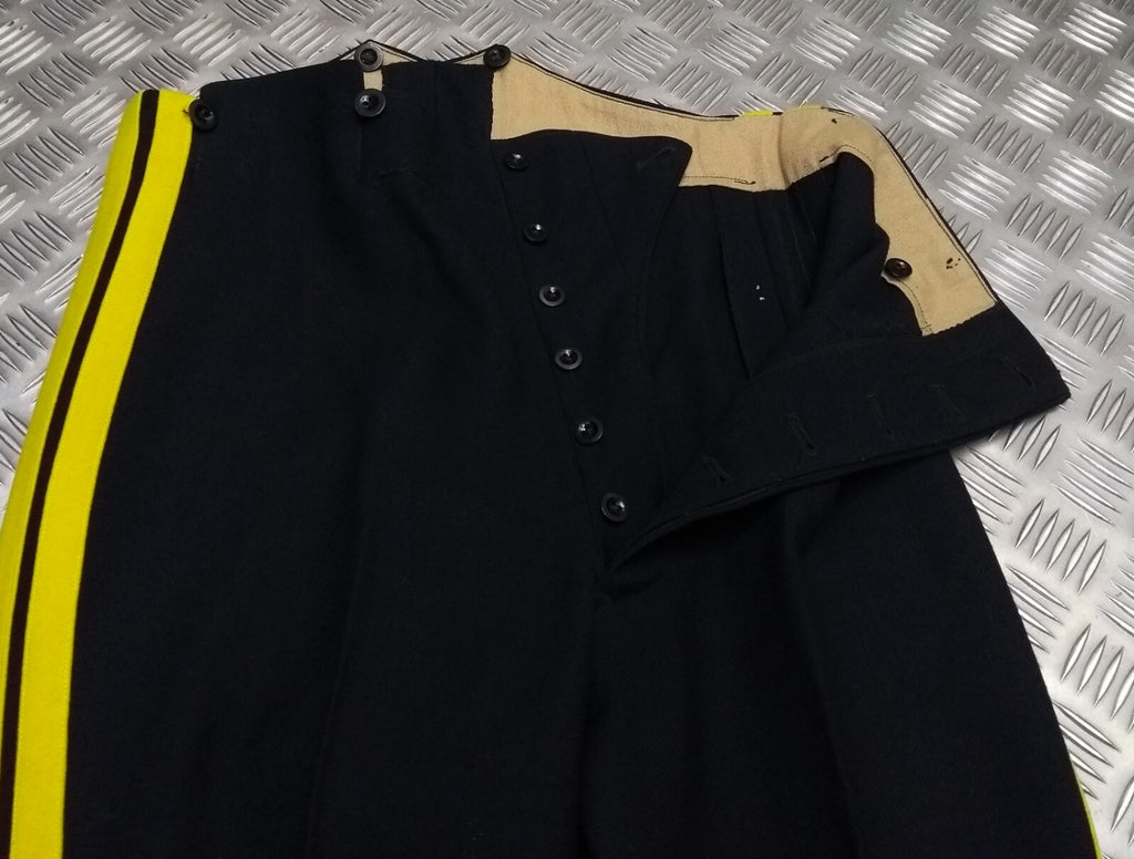 Vintage British Army No1 Overalls Trousers BDS 1964 Yellow Stripe GDS No Straps
