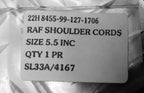RAF Royal Air Force Shoulder Gimps Tropical Dress Ceremonial and Parade Cords