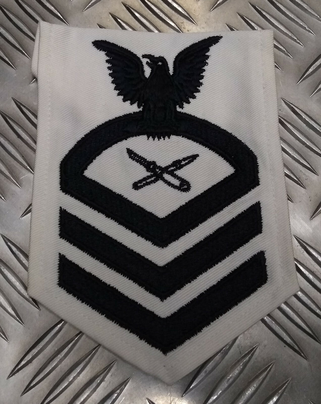 Genuine Vintage U.S USN Navy Issue C.P.O Chief Petty Officer Litho Patch