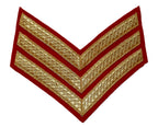 Stripe Service Chevron Bar Lace Gold on Red Felt Various Ranks British