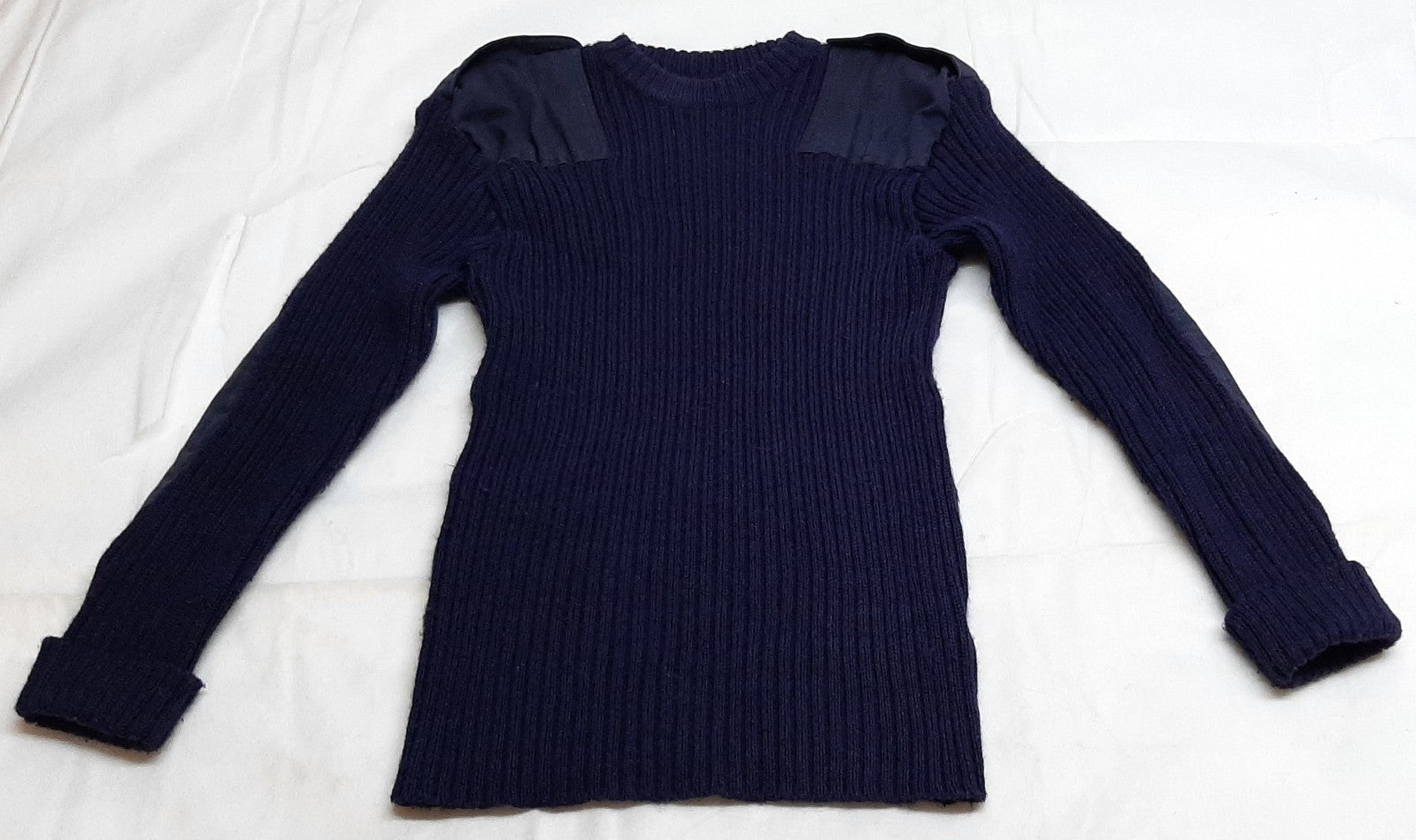 Navy Commando Jumper British Forces Ribbed Naval Blue Pullover No Insignia M