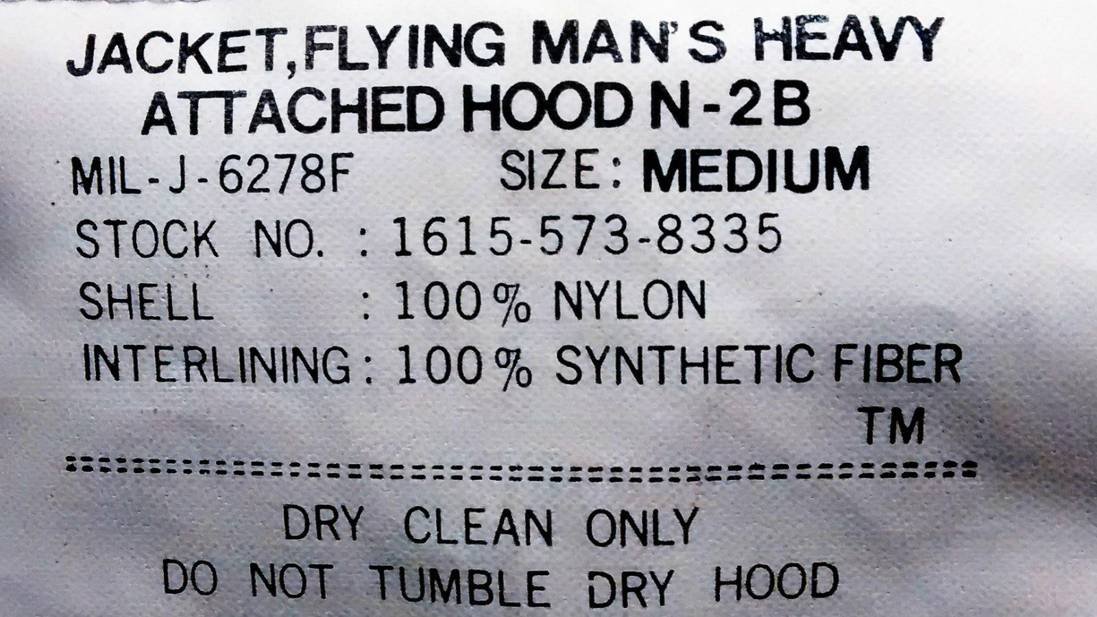 N2B US Military Snorkel Flight Bomber Jacket - NEW