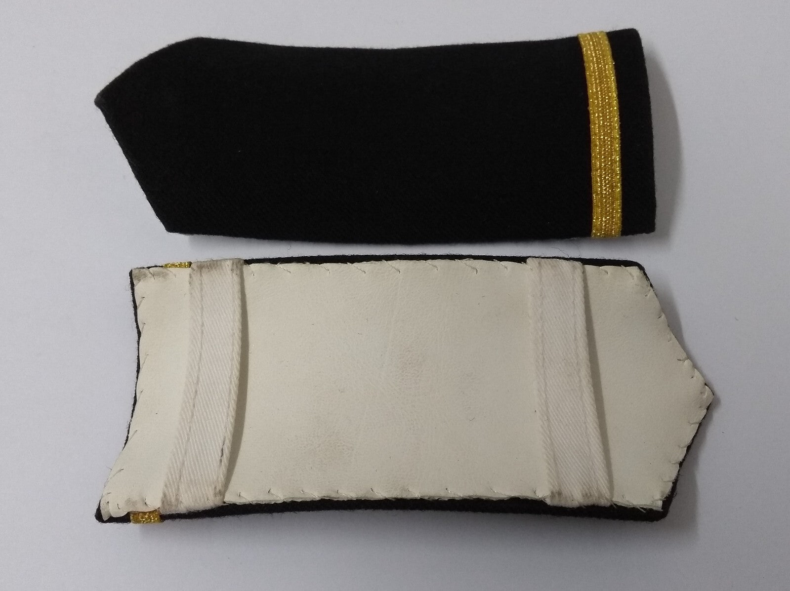Naval Officers 1 Bar No1 Uniform Shoulder Boards Epaulette Black & Gold Detail