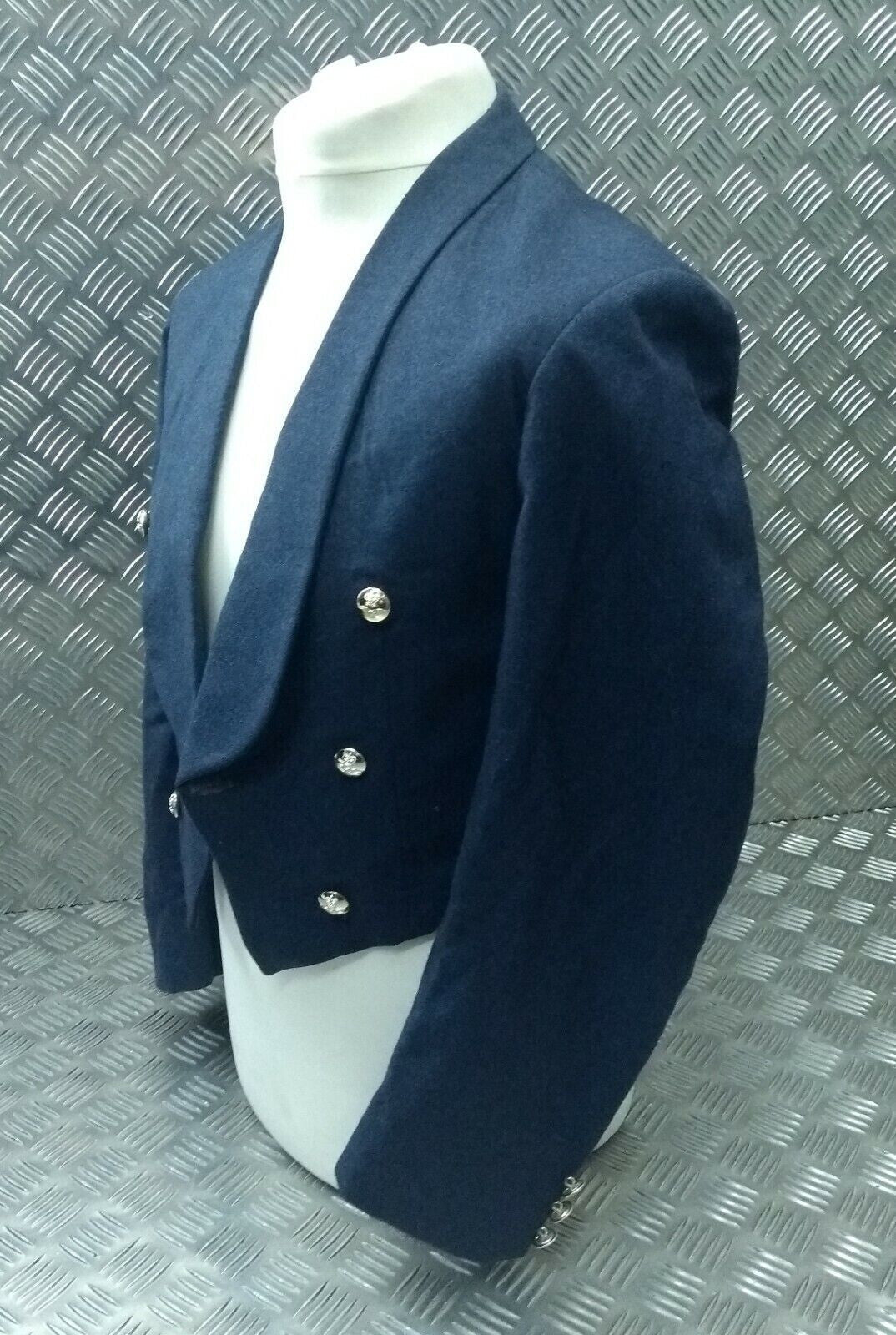 RAF Royal Air Force Vintage Mess Jacket Airforce Blue Grey AKROTIRI Cyprus With Arm Badge Faulty