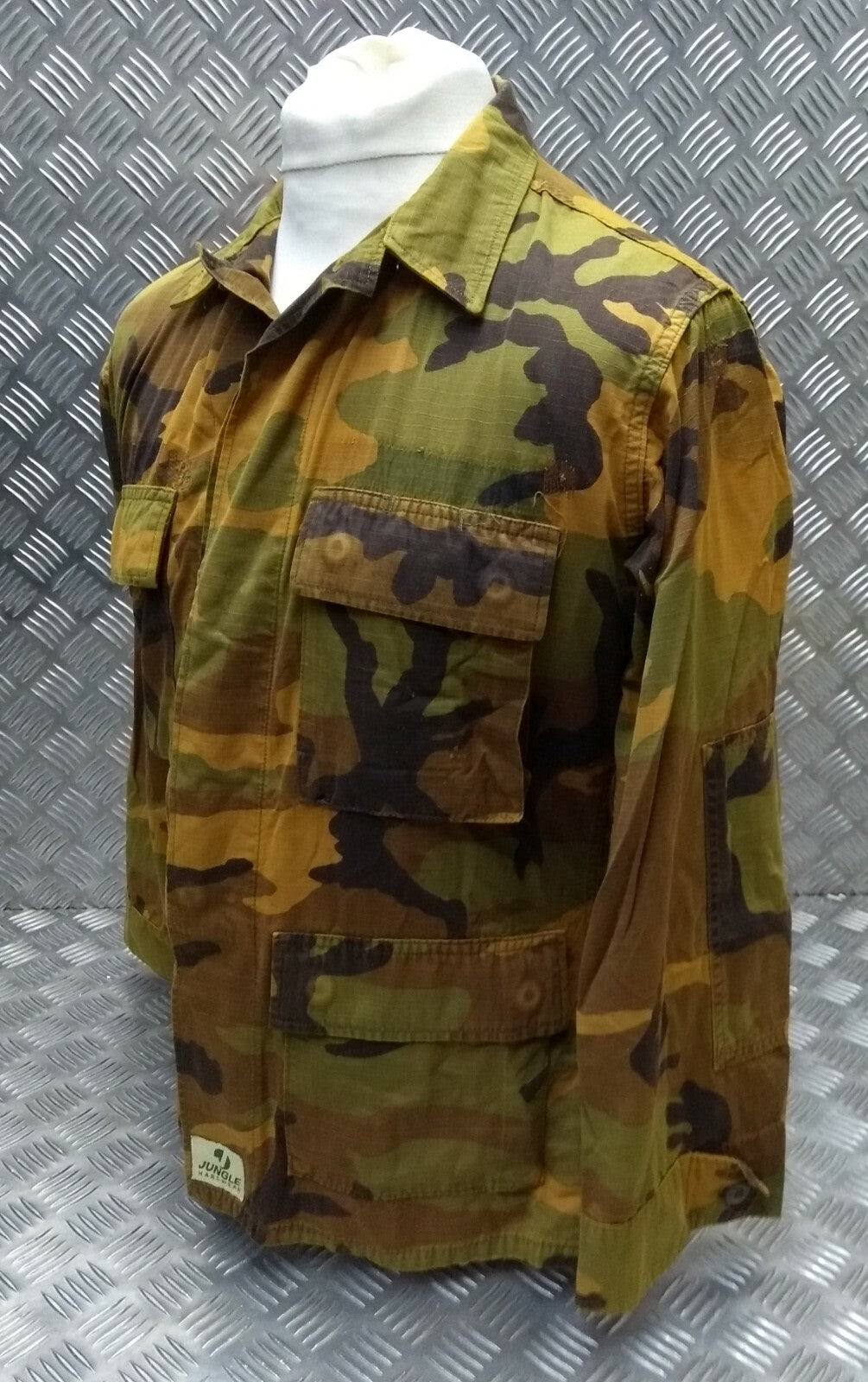 U.S Vintage Lightweight Rip Stop Camo Jacket Over Dyed Genuine U.S.