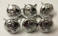 Genuine Nigerian Unity Crest NP Insignia Silver / Chrome Buttons 13mm V1658 X6
