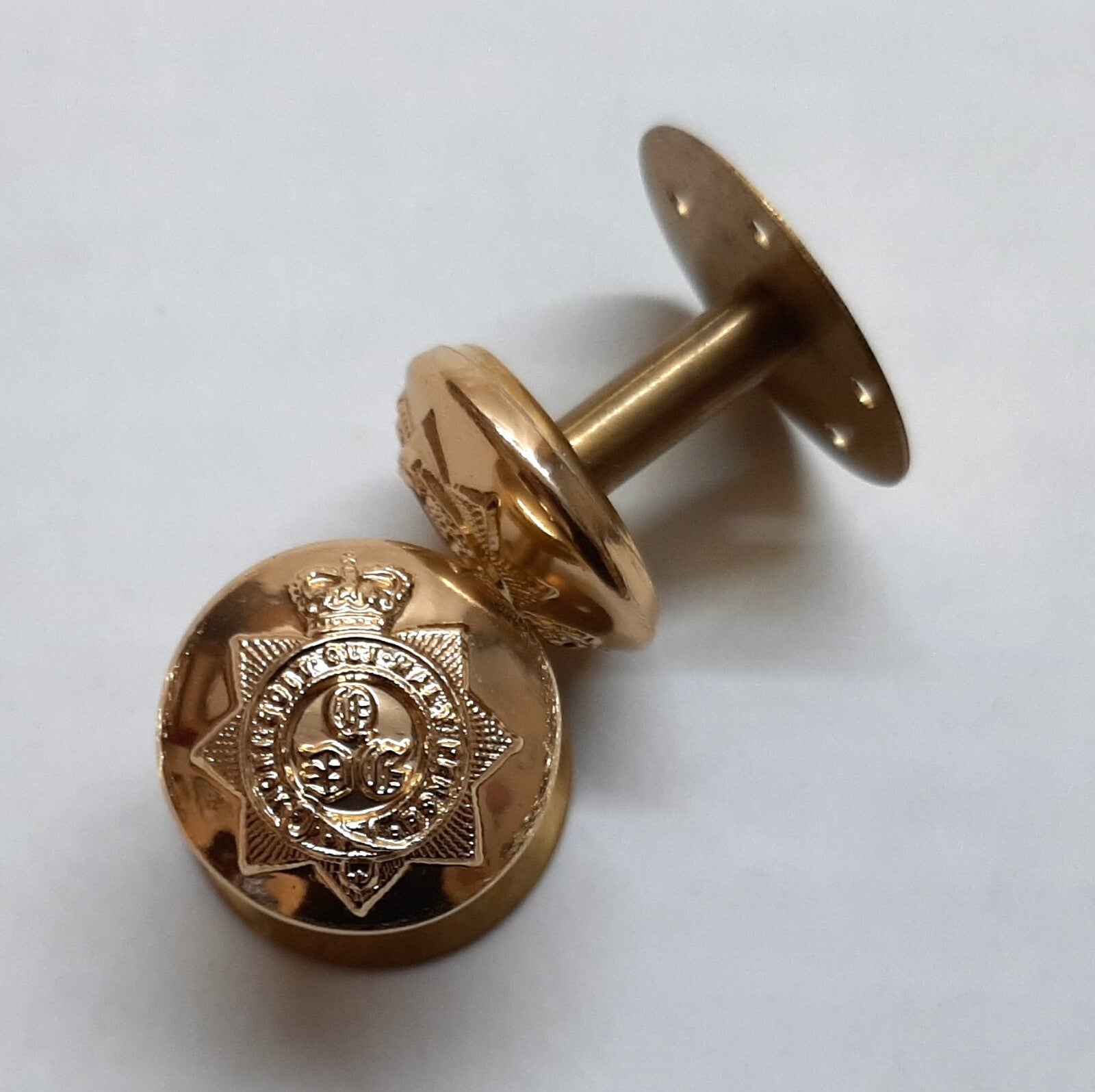 QDG Screw Post Buttons British Queens Dragoon Guards Insignia 32L No1/2 Dress